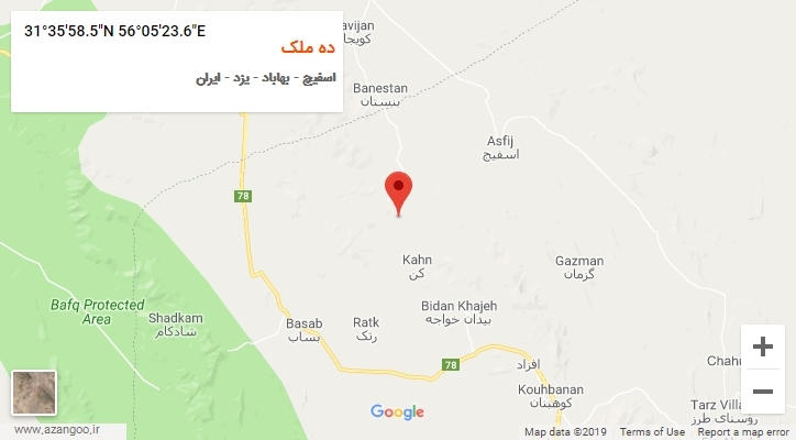 روستای ده ملک بر روی نقشه