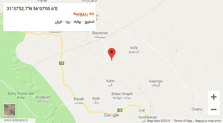 روستای ده ریزوییه بر روی نقشه