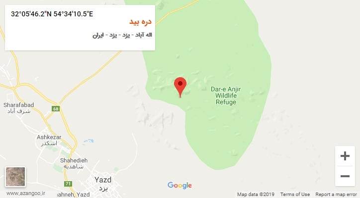 روستای دره بید بر روی نقشه