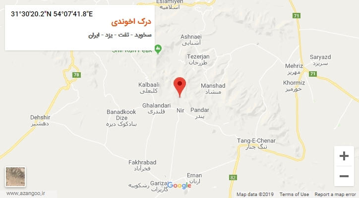 روستای درک اخوندی بر روی نقشه