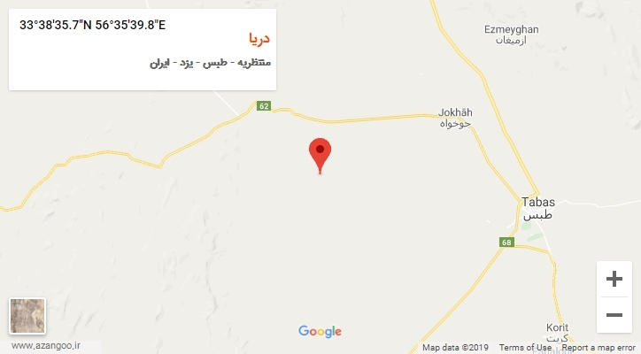 روستای دریا بر روی نقشه