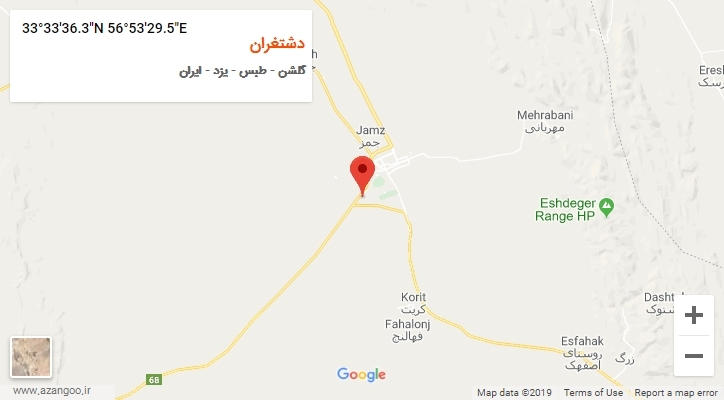 روستای دشتغران بر روی نقشه