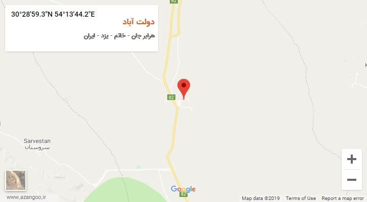 روستای دولت آباد بر روی نقشه