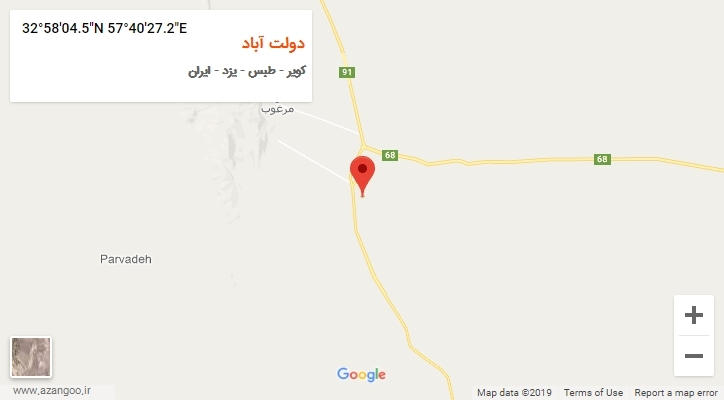 روستای دولت آباد بر روی نقشه