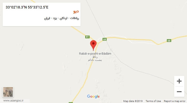 روستای دیو بر روی نقشه