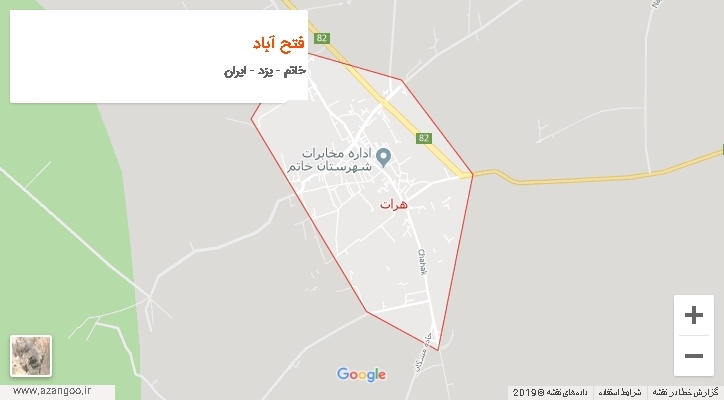 دهستان فتح آباد بر روی نقشه