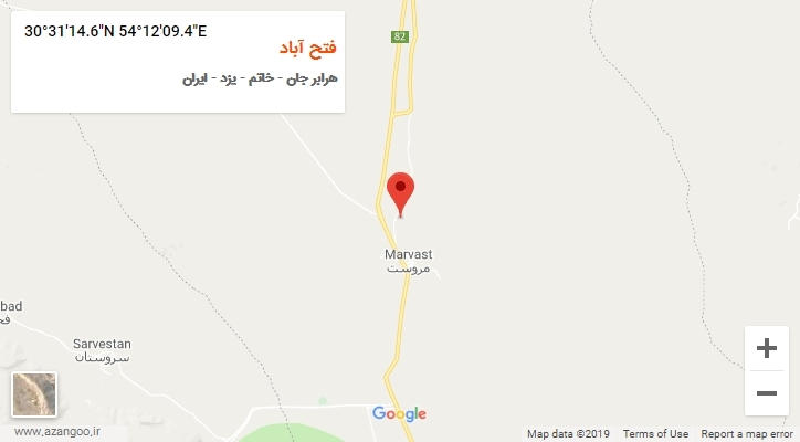 روستای فتح آباد بر روی نقشه