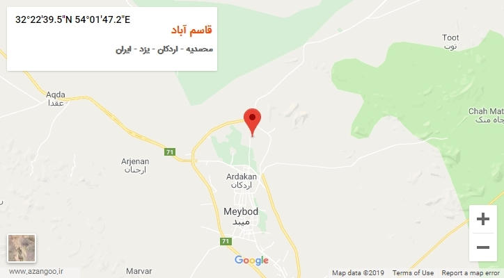روستای قاسم آباد بر روی نقشه