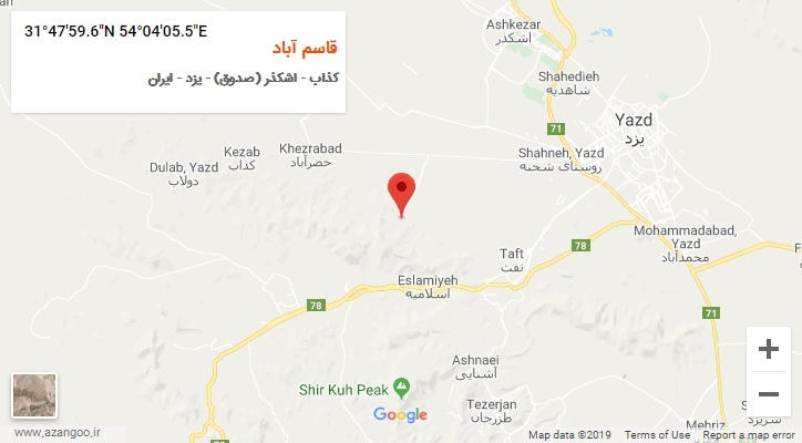 روستای قاسم آباد بر روی نقشه