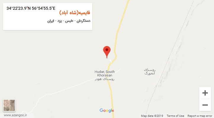 روستای قایمیه(شاه آباد) بر روی نقشه