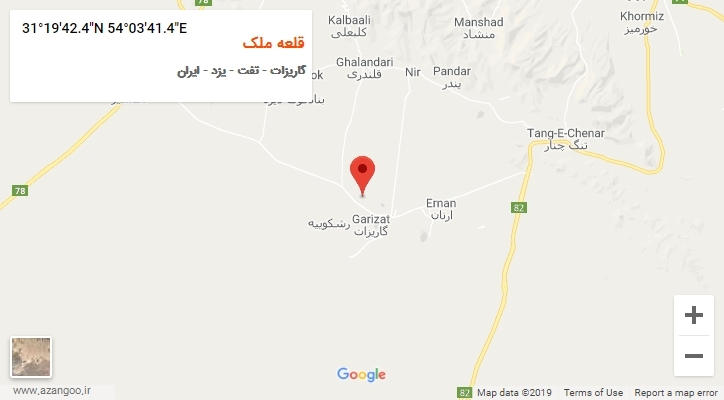 روستای قلعه ملک بر روی نقشه