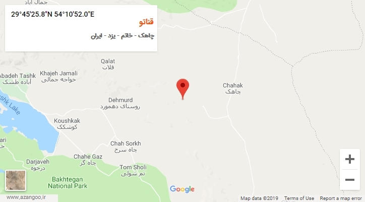 روستای قناتو بر روی نقشه
