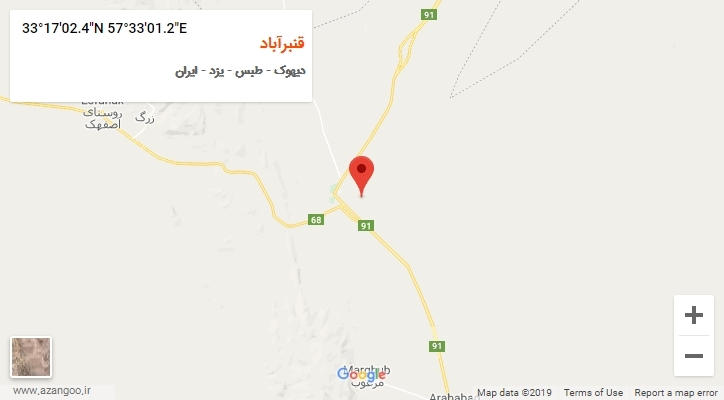روستای قنبرآباد بر روی نقشه