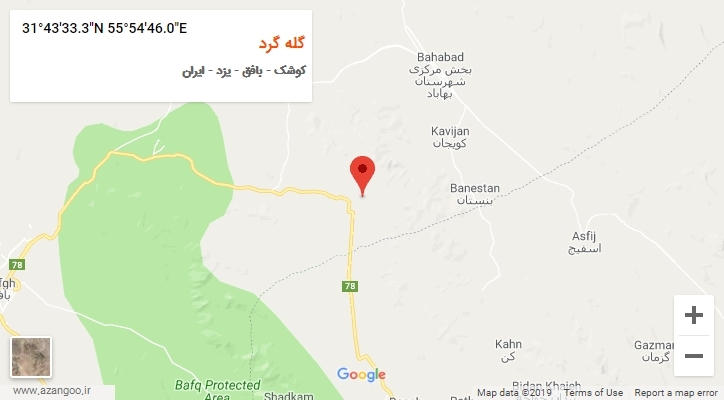 روستای گله گرد بر روی نقشه