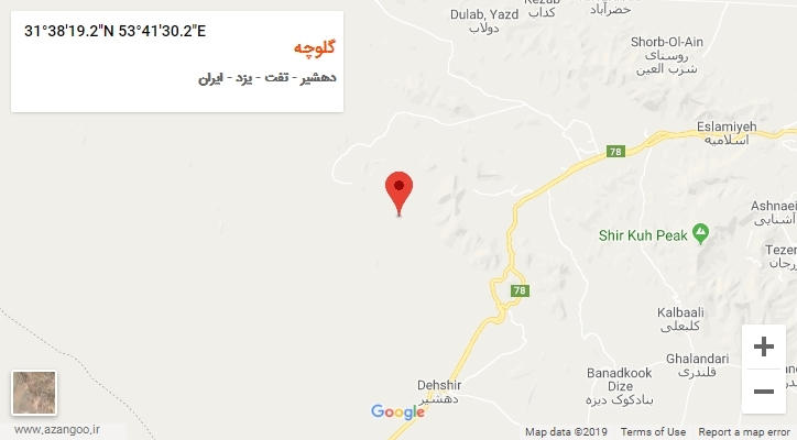 روستای گلوچه بر روی نقشه
