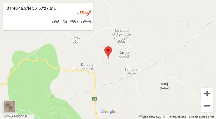 روستای گودالک بر روی نقشه