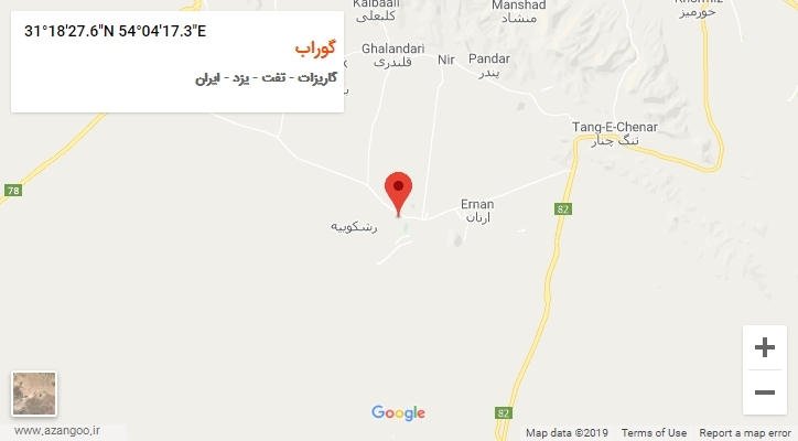 روستای گوراب بر روی نقشه