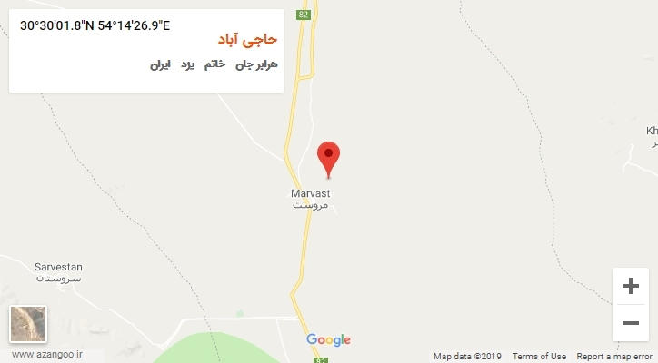 روستای حاجی آباد بر روی نقشه