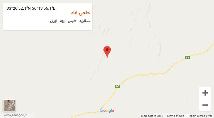 روستای حاجی آباد بر روی نقشه