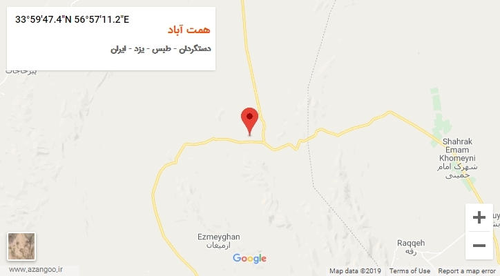 روستای همت آباد بر روی نقشه