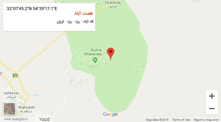 روستای همت آباد بر روی نقشه