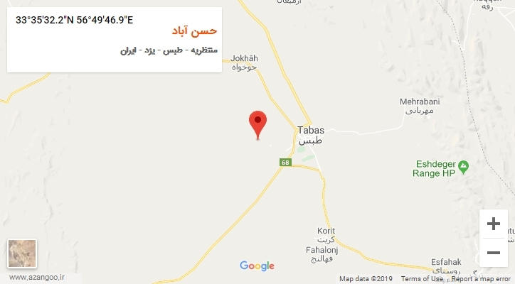 روستای حسن آباد بر روی نقشه