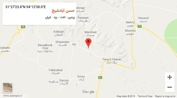 روستای حسن آبادشیخ بر روی نقشه