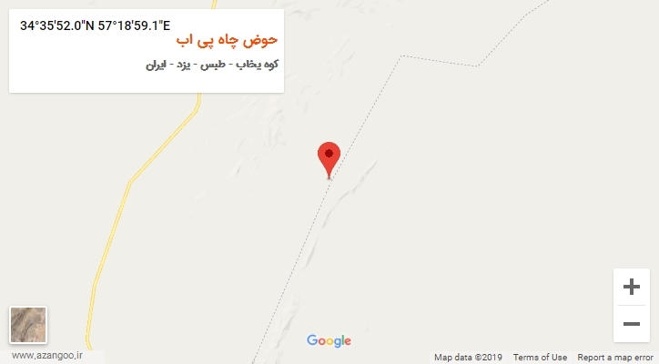 روستای حوض چاه پی اب بر روی نقشه