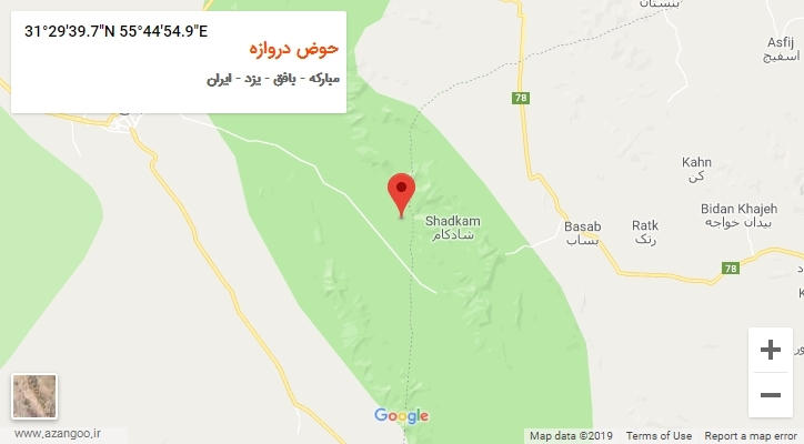 روستای حوض دروازه بر روی نقشه