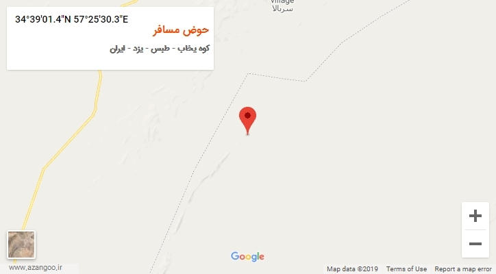 روستای حوض مسافر بر روی نقشه