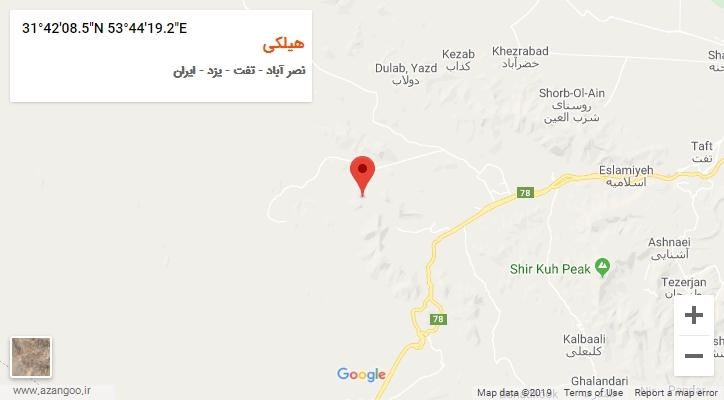 روستای هیلکی بر روی نقشه