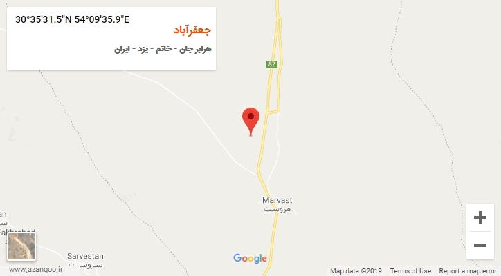 روستای جعفرآباد بر روی نقشه