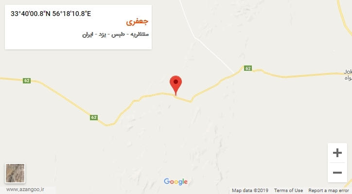 روستای جعفری بر روی نقشه