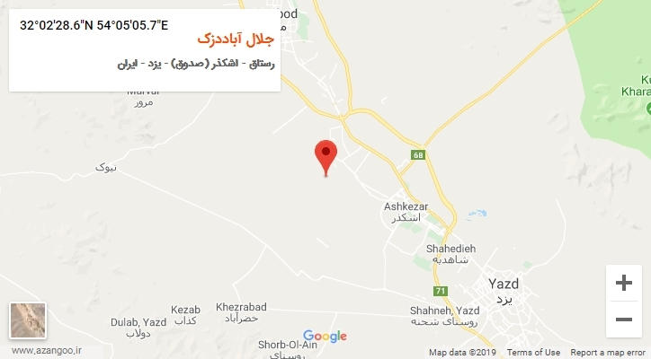 روستای جلال آباددزک بر روی نقشه