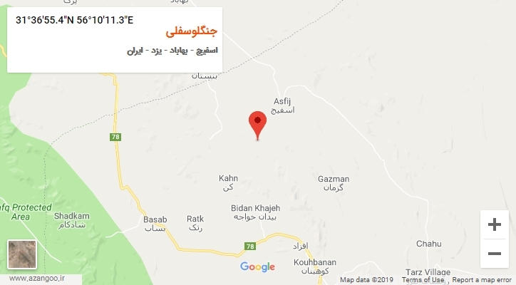 روستای جنگلوسفلی بر روی نقشه