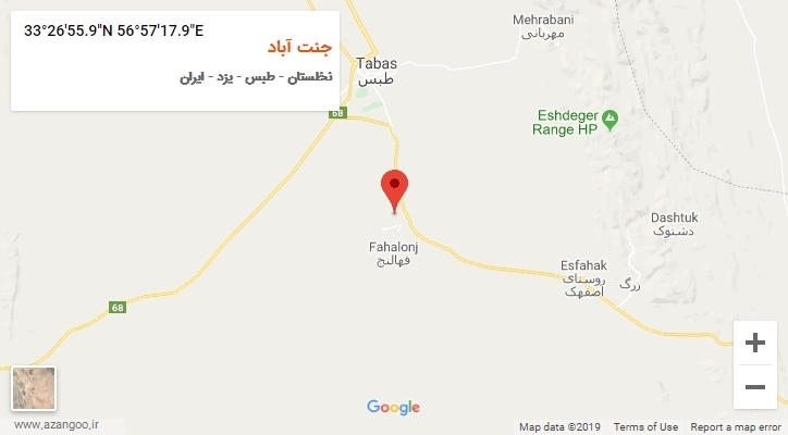 روستای جنت آباد بر روی نقشه