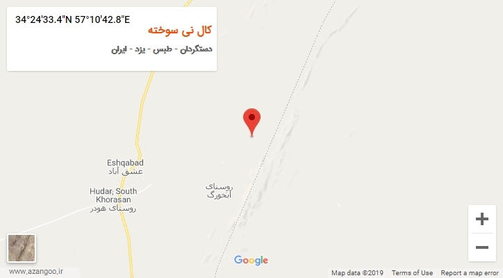 روستای کال نی سوخته بر روی نقشه