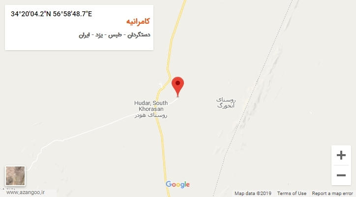 روستای کامرانیه بر روی نقشه