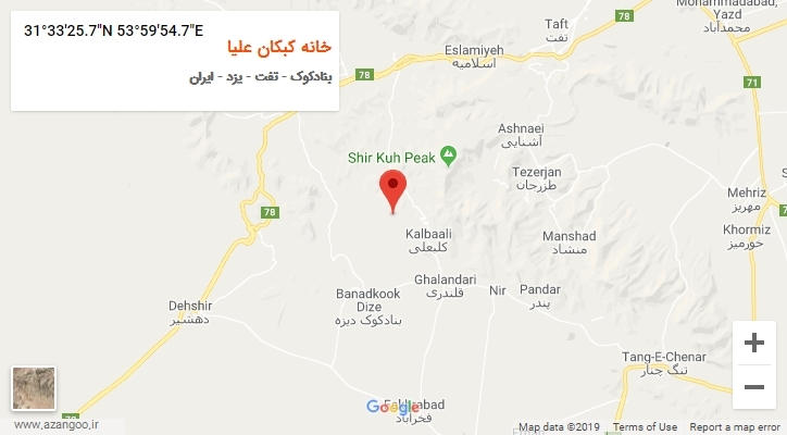 روستای خانه کبکان علیا بر روی نقشه
