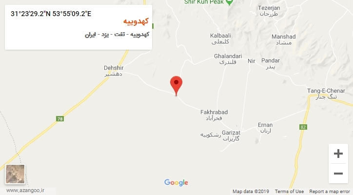 روستای کهدوییه بر روی نقشه