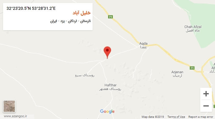 روستای خلیل آباد بر روی نقشه