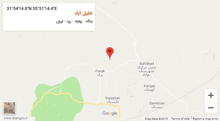 روستای خلیل آباد بر روی نقشه