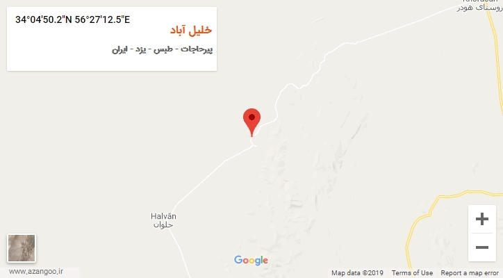 روستای خلیل آباد بر روی نقشه