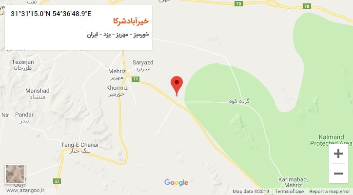 روستای خیرآبادشرکا بر روی نقشه