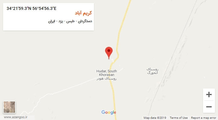 روستای کریم آباد بر روی نقشه