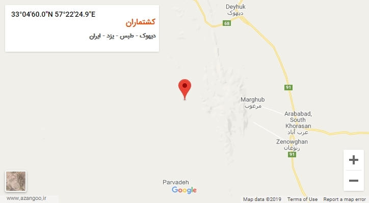 روستای کشتماران بر روی نقشه