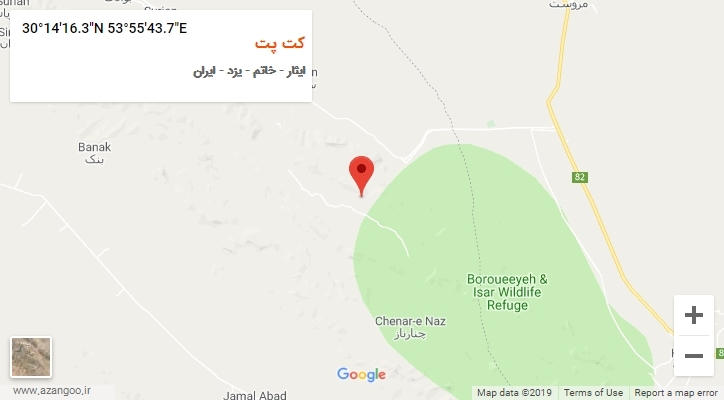 روستای کت پت بر روی نقشه
