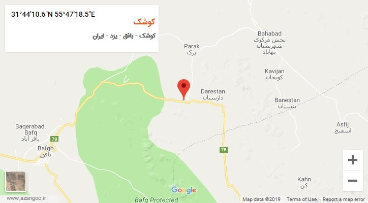روستای کوشک بر روی نقشه