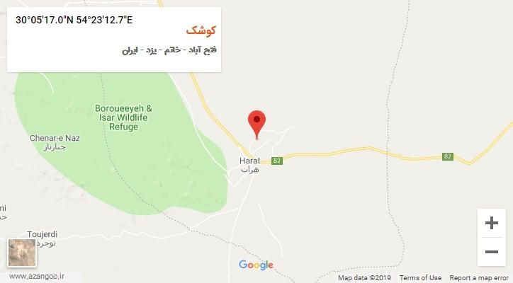 روستای کوشک بر روی نقشه