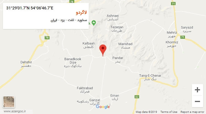 روستای لاگردو بر روی نقشه